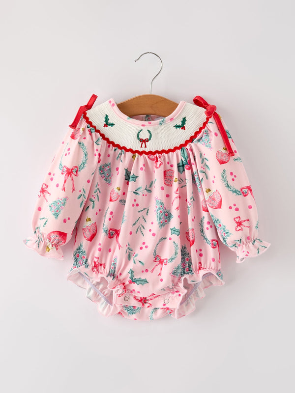 winter-christmas-smocking-embroidery-colorful-girls-romper Rylee Faith Designs - Sophia's StyleRomper-1
